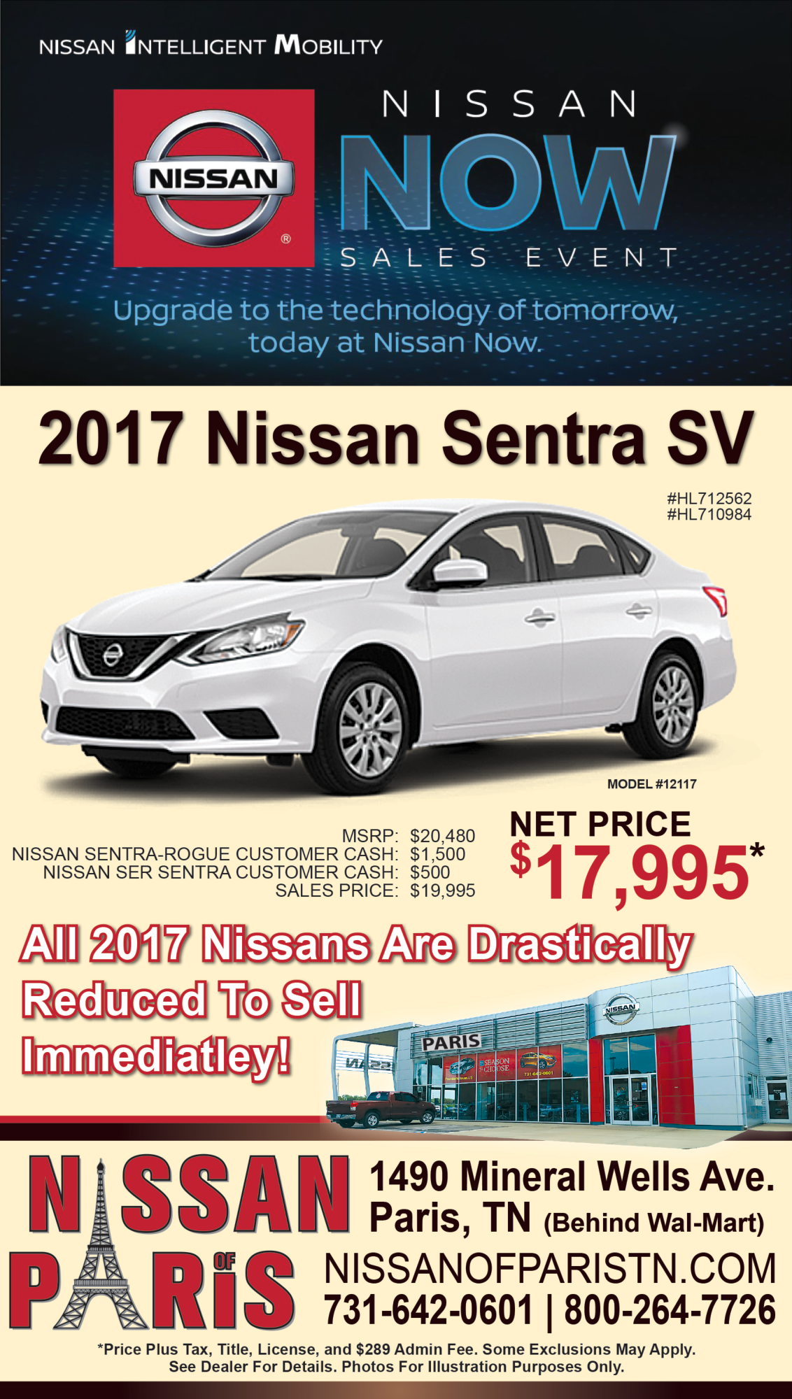 Car Sale Event In Paris Tennessee Nissan Of Paris