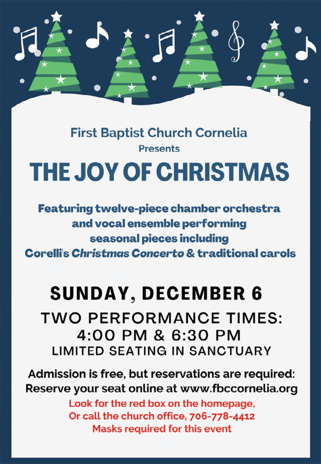 Corelli S Christmas Concerto Traditional Carols In Cornelia Ga Churches Religious Organizations First Baptist Church Cornelia