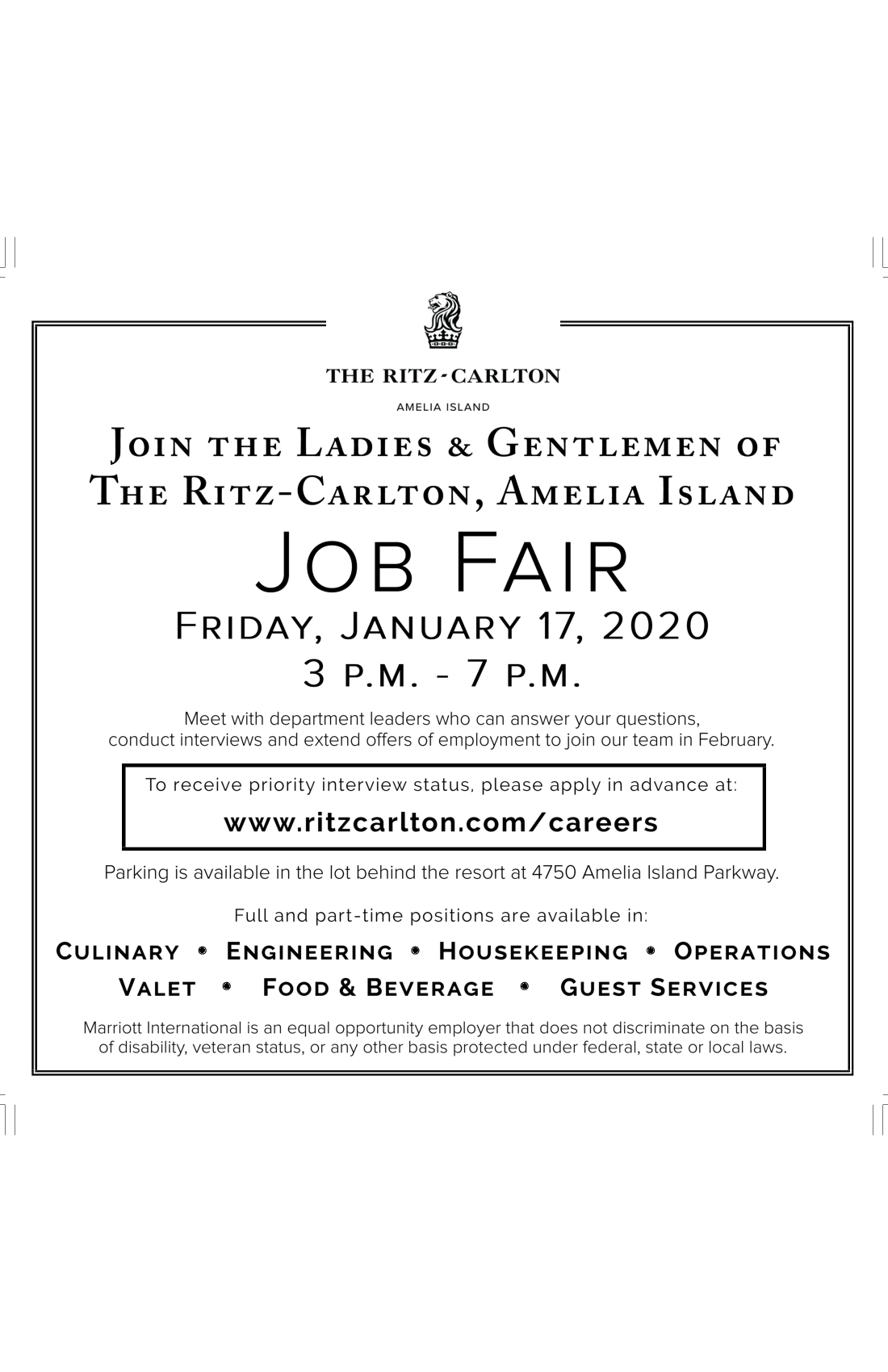Job Fair In Fernandina Beach Fl Hotels Travel The Ritz