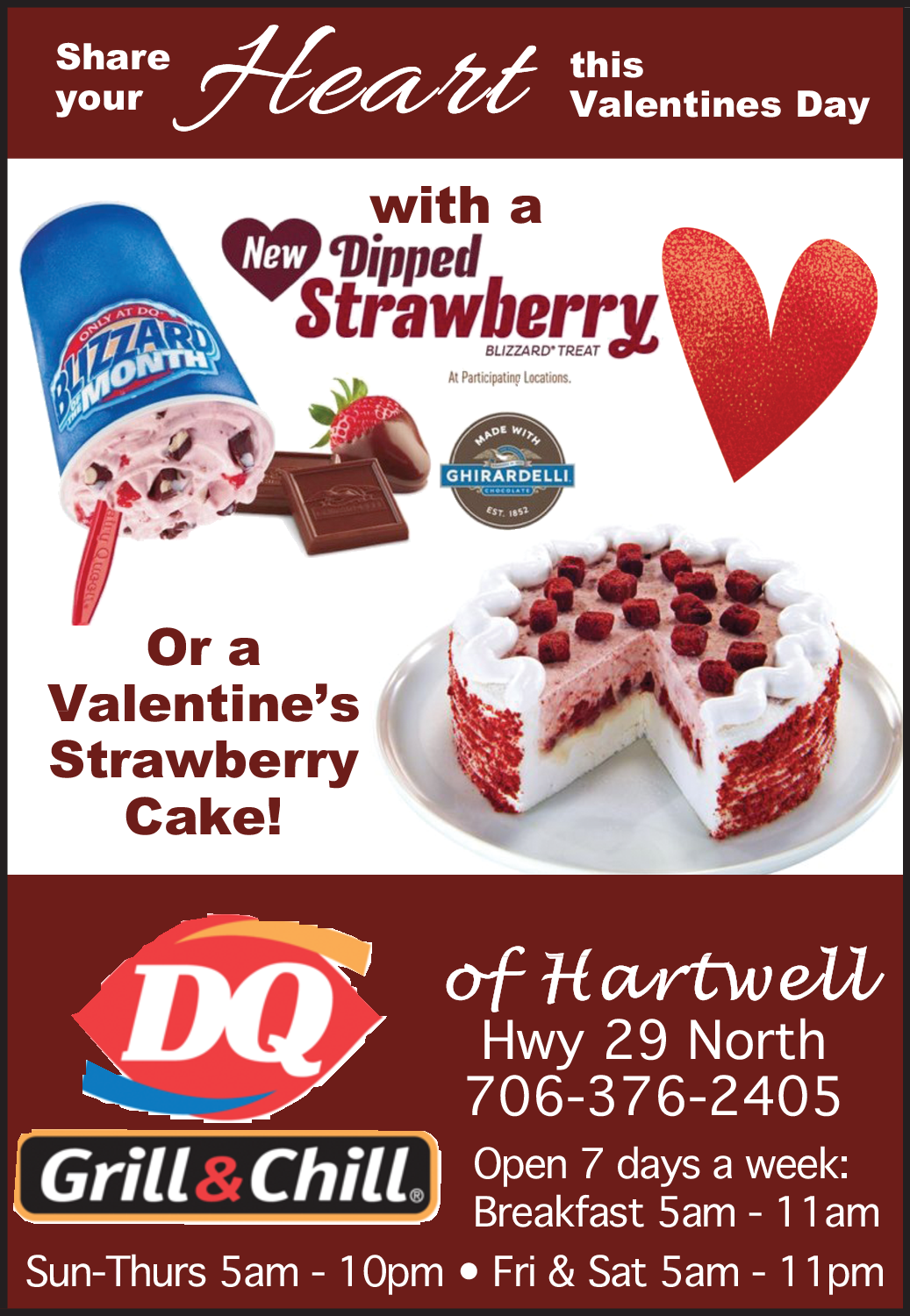 Valentine S Strawberry Cake By Dairy Queen Brazier In Highway 29 N