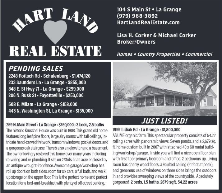 Offer New Residential Properties in La Grange, TX, Real Estate ...