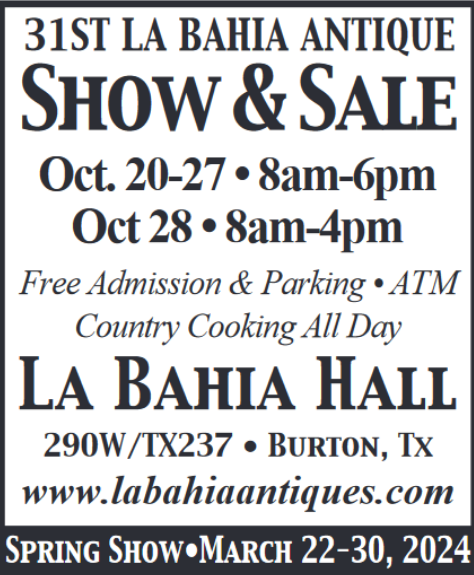 Antique Show Sale in Burton TX Vintage Antique LaBahia