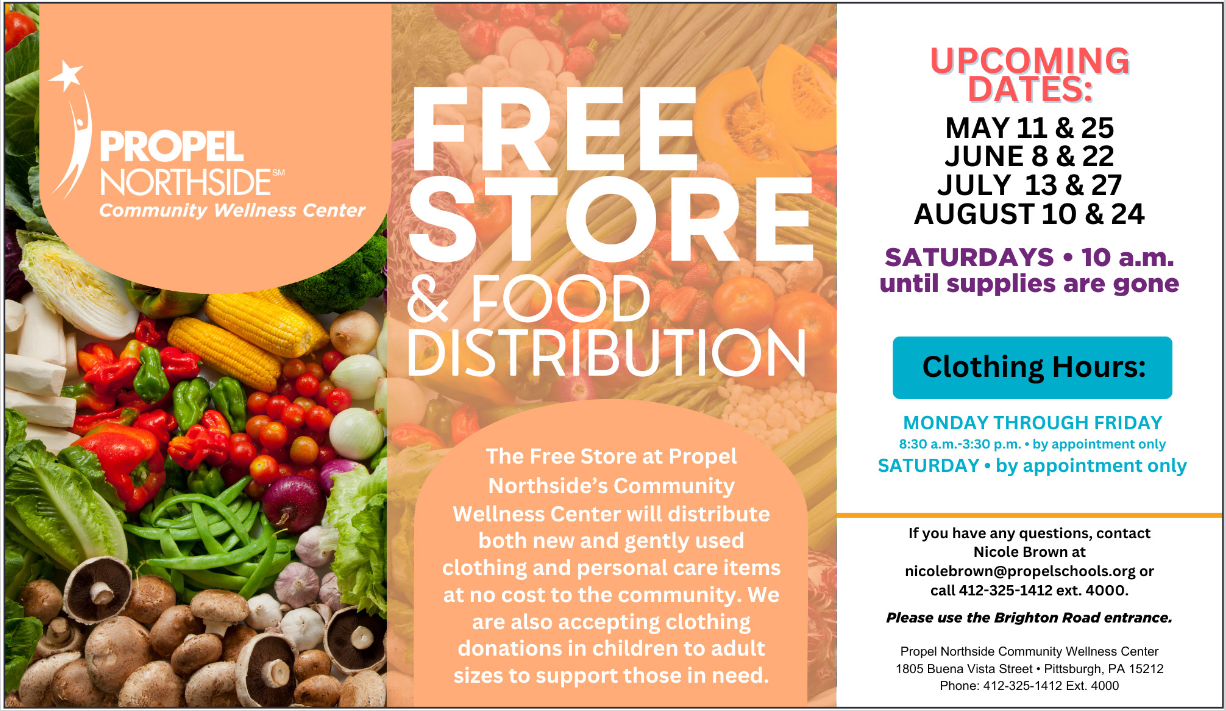 Free Store in Pittsburgh, PA, Medical Care - Propel Northside Community  Wellness Center