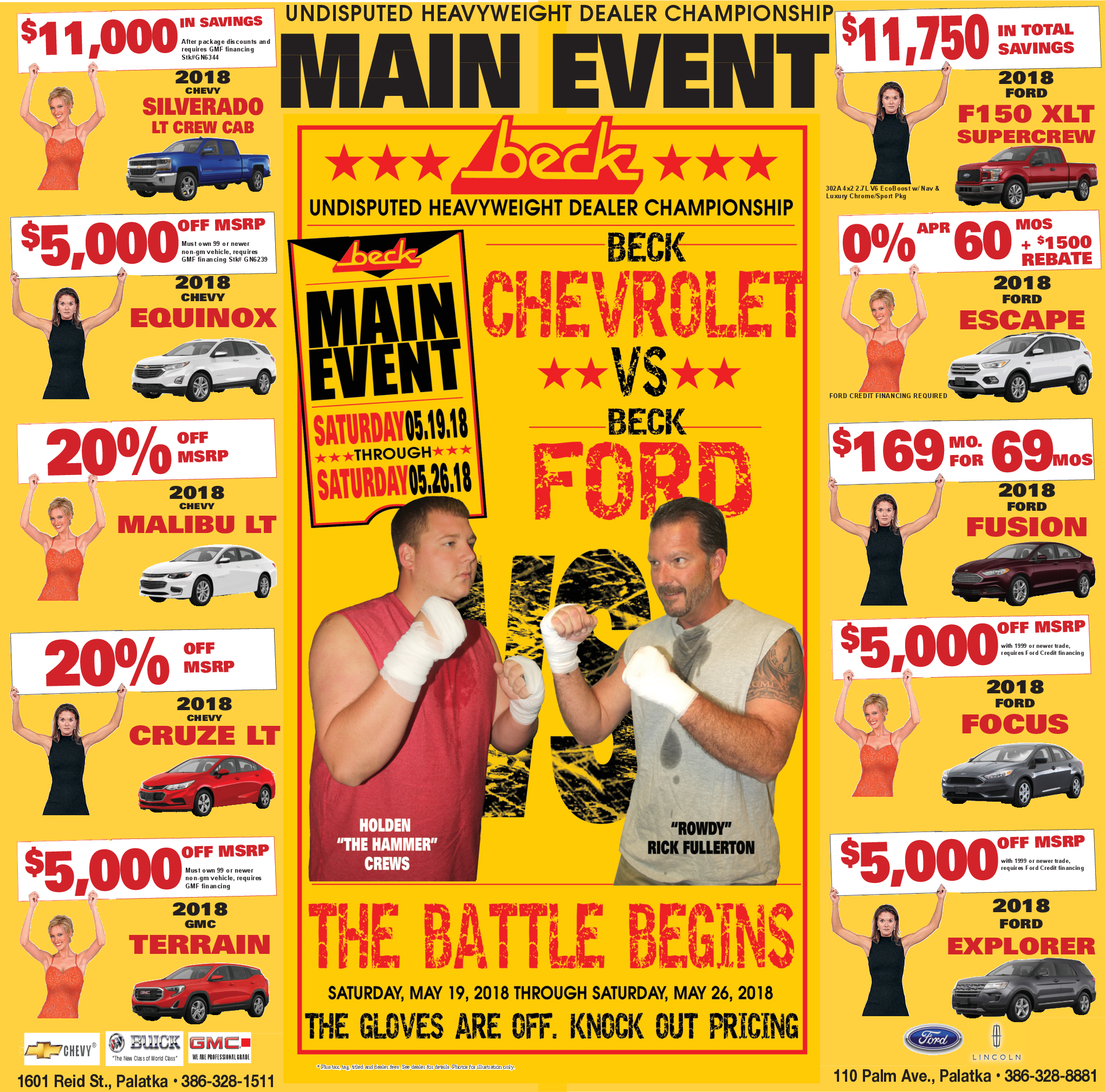 undisputed heavyweight dealer championship in palatka fl auto dealerships beck chevrolet gmc buick mercolocal