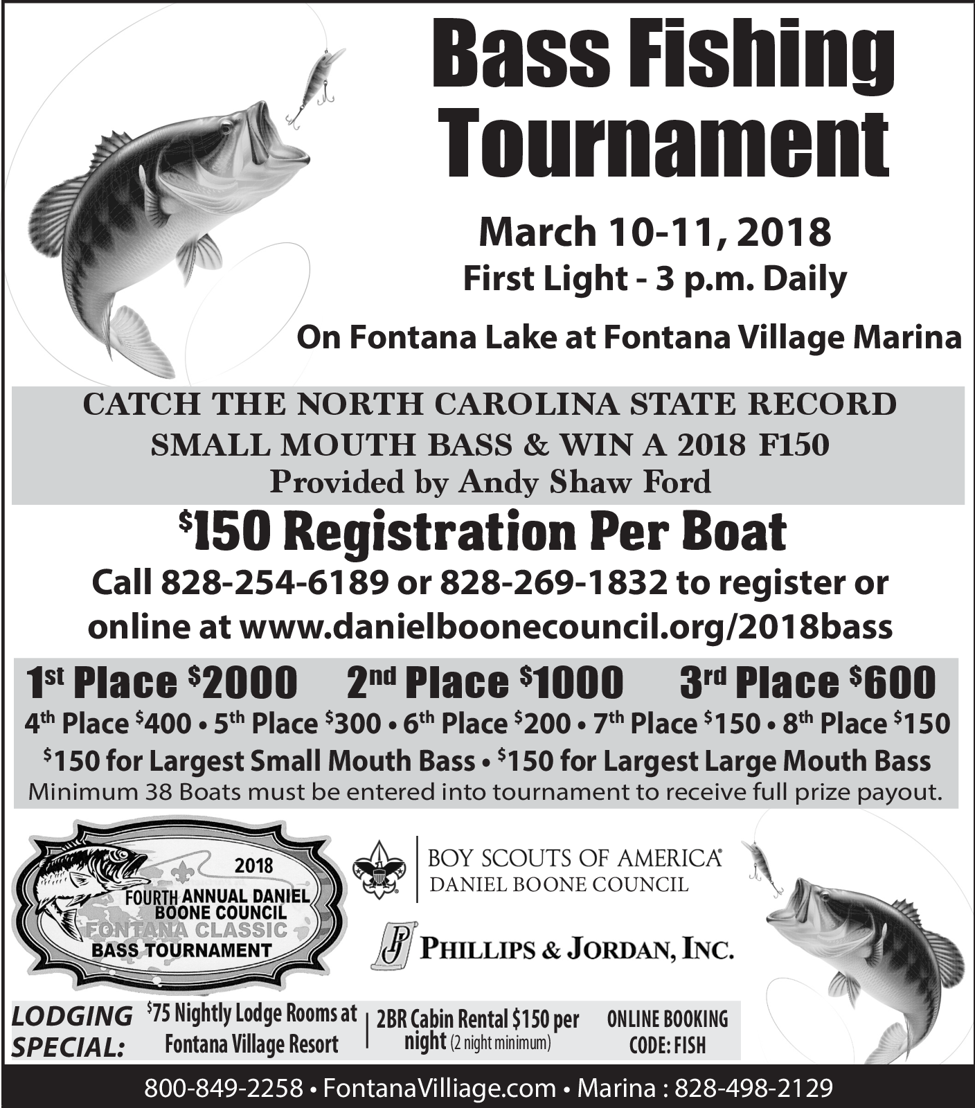 Bass Fishing Tournament By Fontana Village In Fontana Dam North