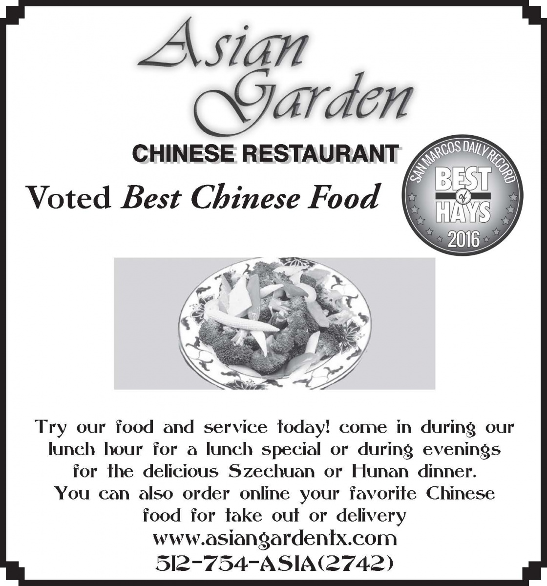 Voted Best Chinese Food San Marcos Texas