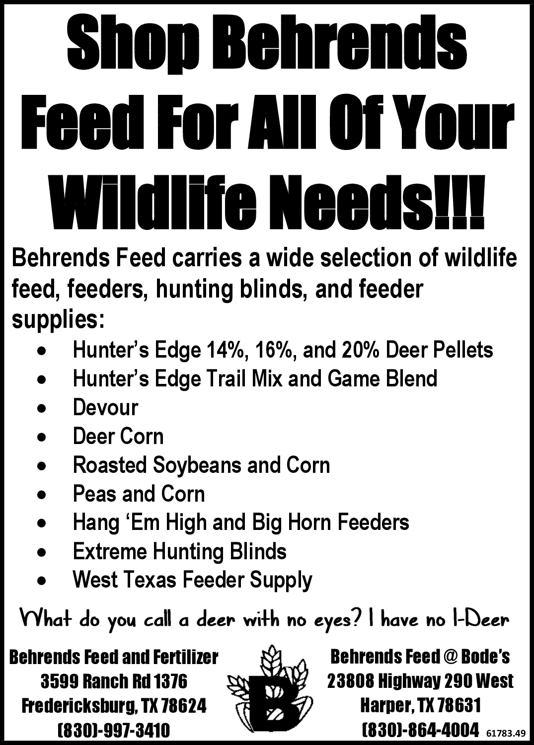 Feed Store In Fredericksburg Tx Farm Ranch Supply Behrends